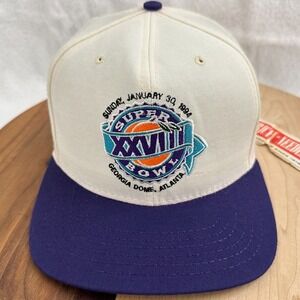 Super Bowl XXVIII Hat American‎ Needle Atlanta VTG 1994 Snapback NFL Cap **
